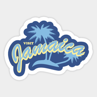 Retro Jamaica Travel Sticker